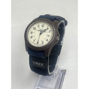 VTG Timex Expedition Watch Date Indiglo 50M Water Resistance Hook & Loop Strap